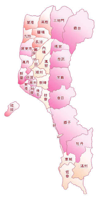 屏東縣鄉鎮地圖